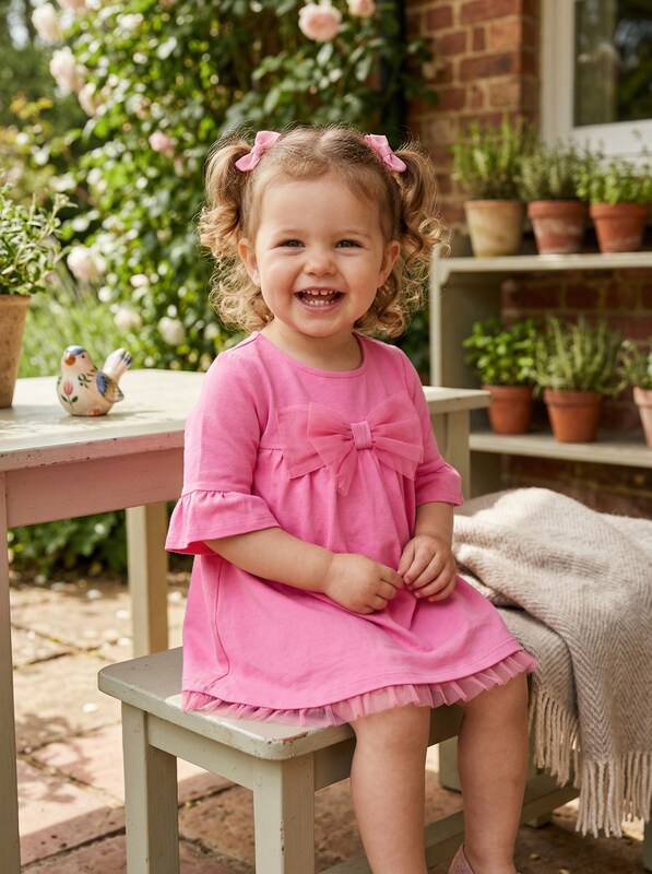 First Impressions Baby Girls Ponte-Knit Bow Dress, Size 3/6 Months by Vanessa Jane