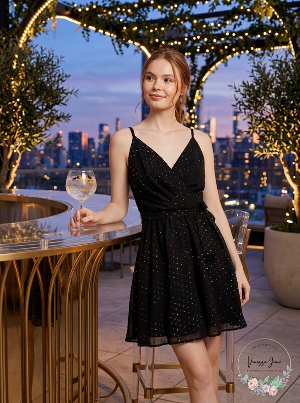 As U Wish Juniors Metallic-Dot Chiffon Dress, Size 3 by Vanessa Jane