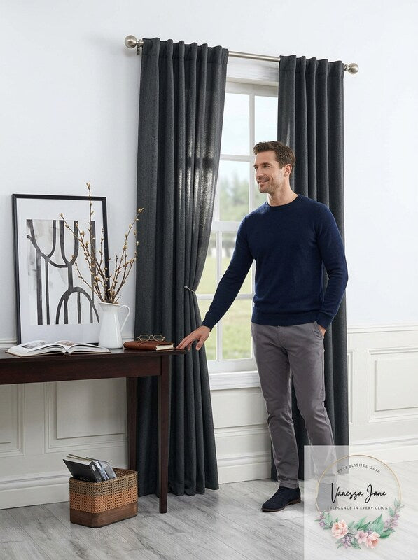 Light Filtering Back Tab Curtain Panel, 52 x 84 by Vanessa Jane