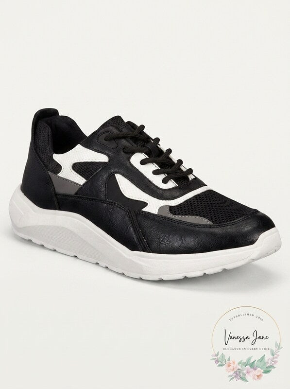 Kingside Mens Phillip Dad Sneakers Mens Shoes Black/White Size 12M by Vanessa Jane