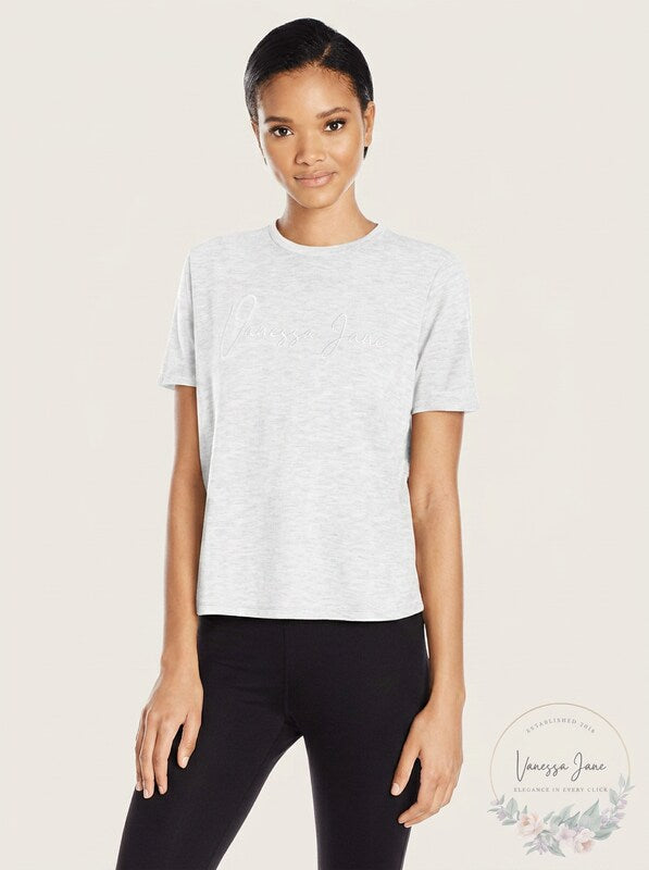 Bench Women's Sequin Embroidered Tee Shirt, Size Large by Vanessa Jane
