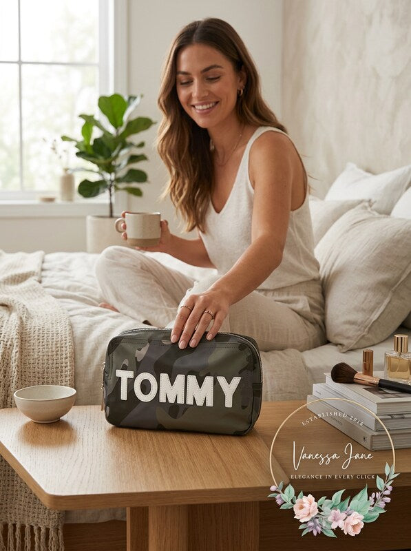 Tommy Hilfiger Nylon Camo Pouch by Vanessa Jane