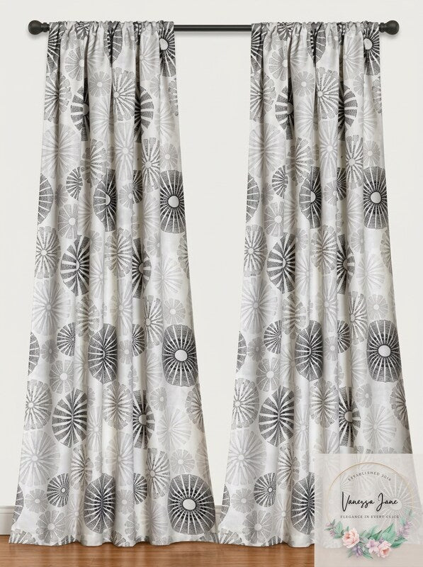Lush Décor Circles Room Darkening 84x52 Window Panel Set by Vanessa Jane