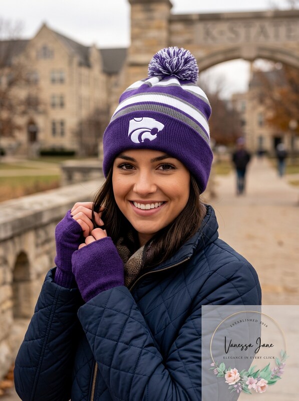 NCAA Kansas State Wildcats Adult Unisex Comeback Beanie One Size by Vanessa Jane