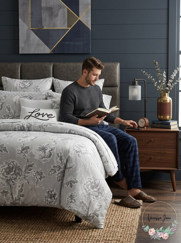 Charter Club Damask Designs Flower Cotton 300-Thread Count 3-PC Damask Designs by Vanessa Jane