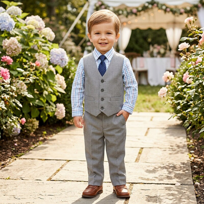 Nautica 3-PC. Sharkskin Vest, Shirt and Tie Set, Little Boys, Size 2T by Vanessa Jane