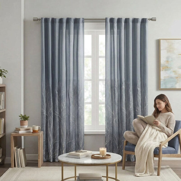 Madison Park Andora 50″ x 95″ Embroidered Curtain Panel by Vanessa Jane