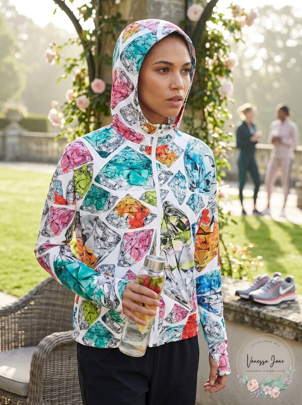 Nike Womens Dry Printed Hooded Training Jacket, Size Medium by Vanessa Jane