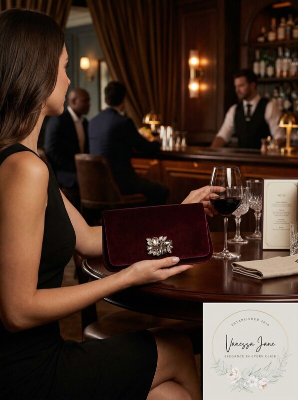 I.n.c. Mishel Velvet Brooch Clutch by Vanessa Jane