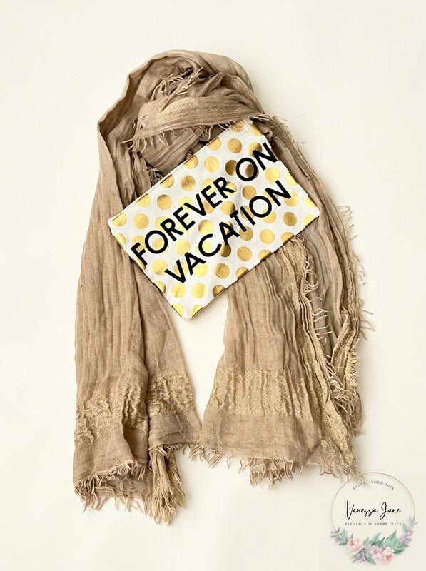 Collection Xiix Forever on Vacation Travel Bag and Scarf, Sandstone One Size by Vanessa Jane
