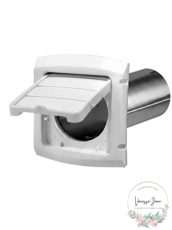 Everbilt 4 in. Hinged Louvered Vent Hood in White by Vanessa Jane