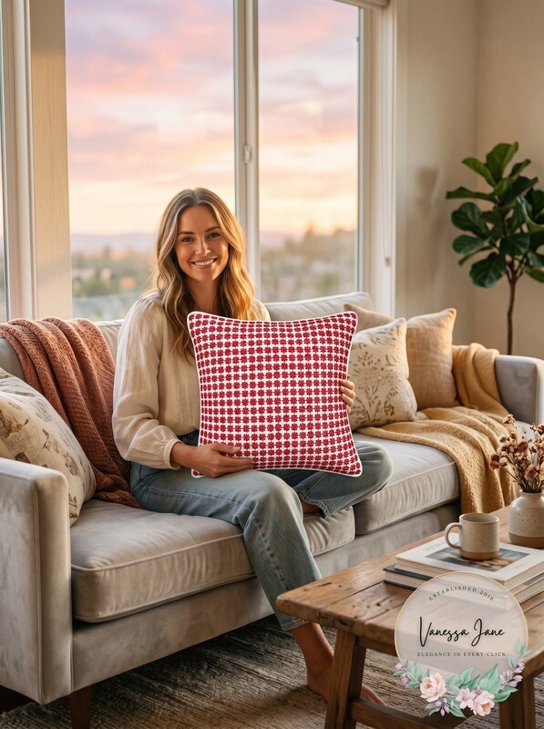 Sky Sunset Blossoms Decorative Pillow, 18 x 18 Various Colors by Vanessa Jane