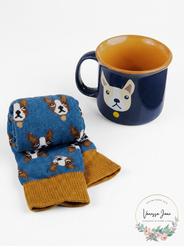 Totes Mens Mug & Socks Gift Set - Bulldog by Vanessa Jane