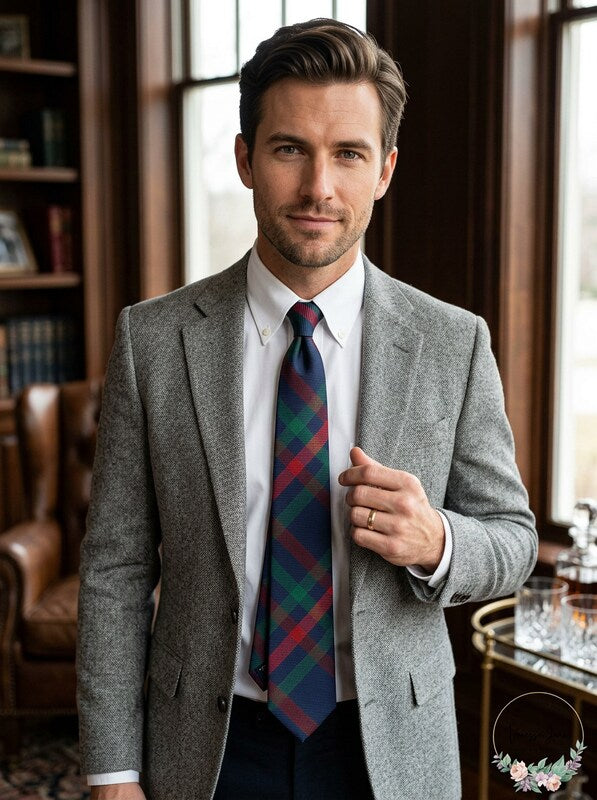Tommy Hilfiger Men’s Slim Lux Bold Tie – Burgundy by Vanessa Jane
