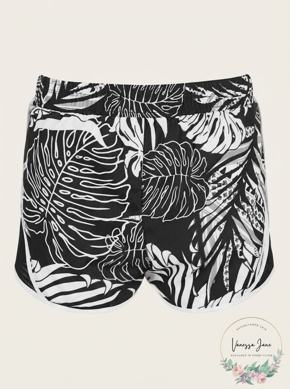 Ideology Big Girls Printed Active Shorts, Size 10/12 by Vanessa Jane