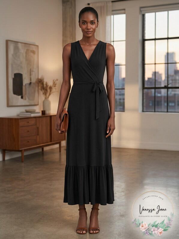 Inc Faux-Wrap Maxi Dress, Size XXL by Vanessa Jane