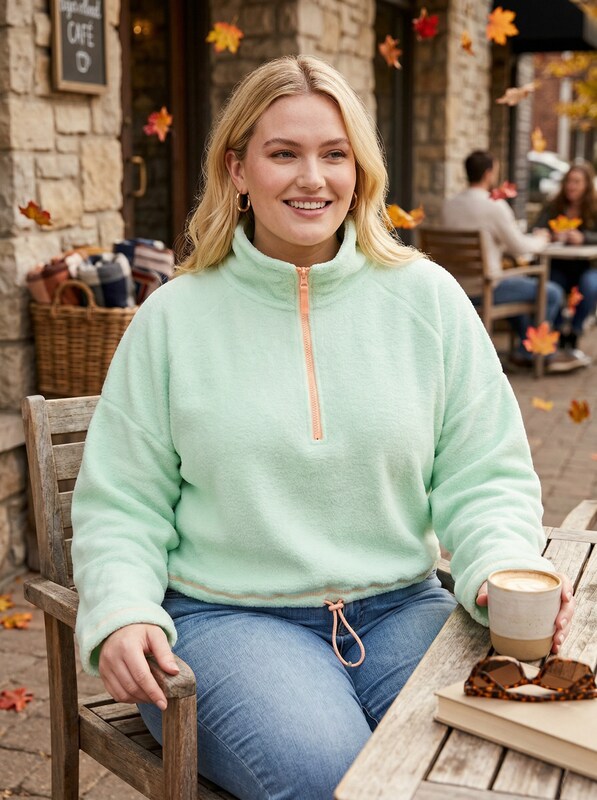 Full Circle Trends Trendy Plus Size Bungee-Hem Sweatshirt, Size 3X by Vanessa Jane