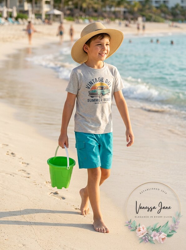 Laguna Boys UPF 50 Boys Stripe Drawstring Boardshorts Swim Trunks, Size 3T by Vanessa Jane