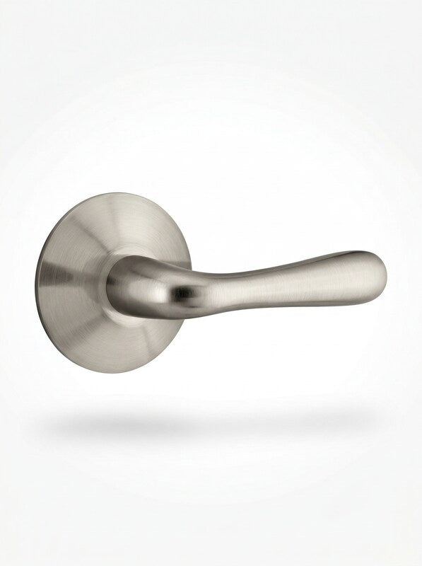 Emtek Privacy Lever Set with Modern Rosette and Basel Levers by Vanessa Jane