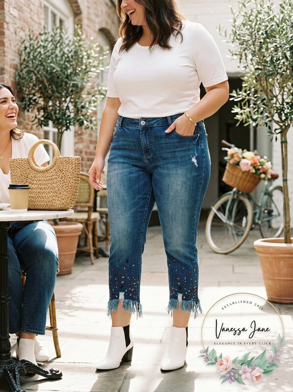 Inc Plus Size Skinny Leg Tummy Control Jean, 24W/Indigo by Vanessa Jane