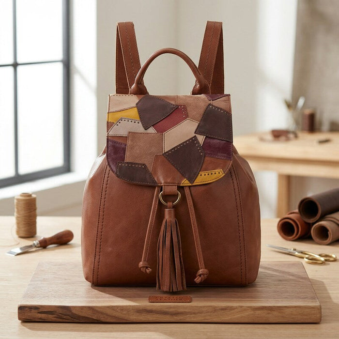 The Sak Womens Avalon Leather Convertible Backpack Brown Large by Vanessa Jane