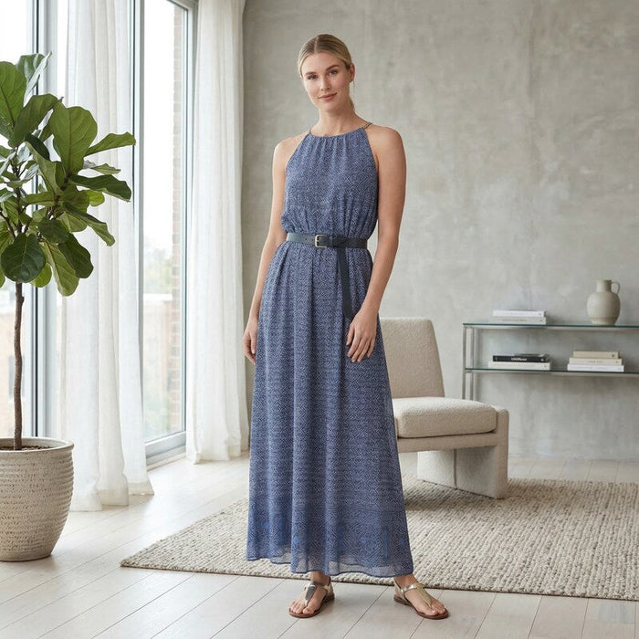 MICHAEL Michael Kors Womens Plus Printed Chain Maxi Dress by Vanessa Jane