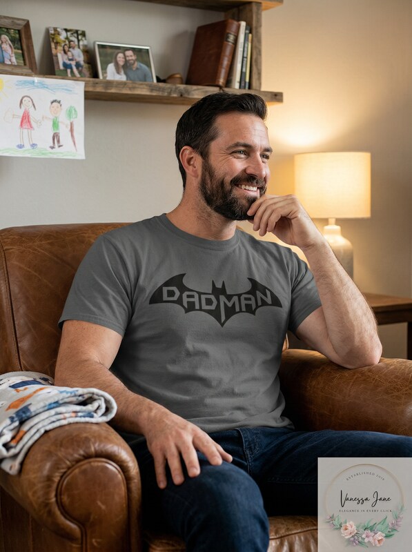 CBTWear Dadman - Super Dadman Bat Hero Funny Premium Mens T-Shirt,XL by Vanessa Jane