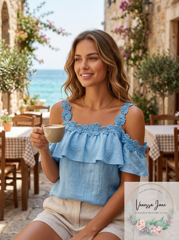 Thalia Sodi Crochet Off-The-Shoulder Top, Size Small by Vanessa Jane