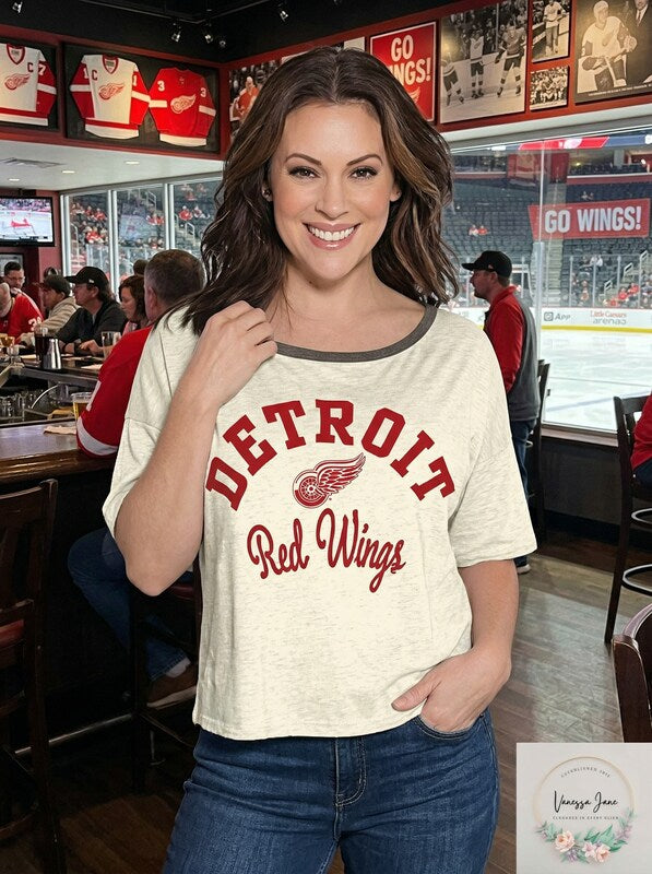 Reversible Tee Detroit Red Wings, Size Medium by Vanessa Jane