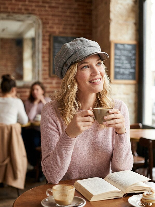 I.N.C. Windowpane-Plaid Newsboy Cap by Vanessa Jane