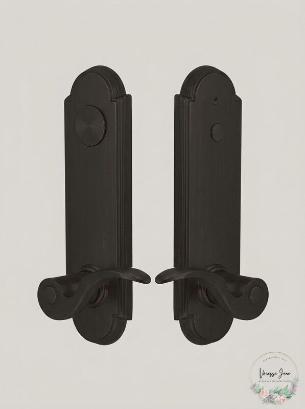 Emtek 5368-US10B Oil Rubbed Bronze Annapolis 2-Point Dummy Lockset by Vanessa Jane