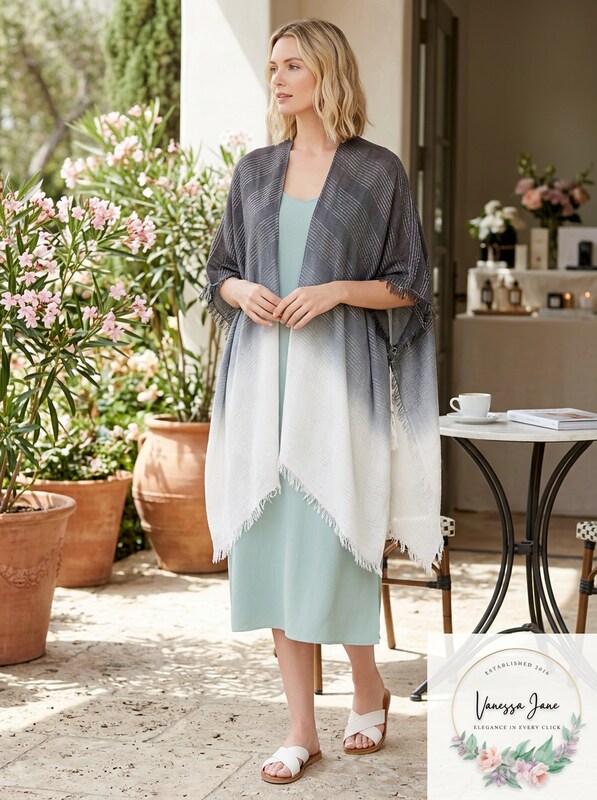 Steve Madden Ombre Metallic-Stripe Boho Wrap & Cover-up One Size by Vanessa Jane
