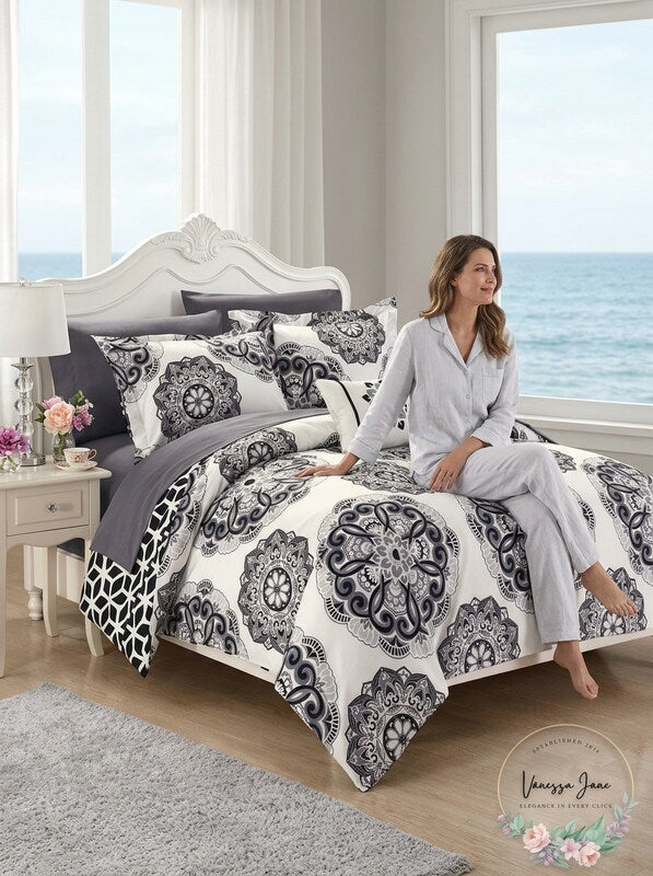 Chic Home Barcelona 6-PC Twin Midweight Reversible Comforter by Vanessa Jane
