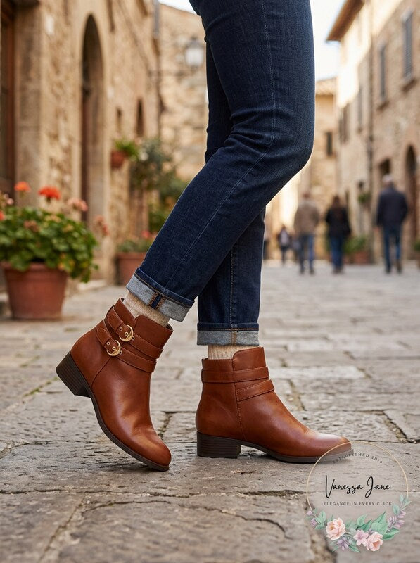 Charter Club Jaimee Booties, 8M/Cognac by Vanessa Jane