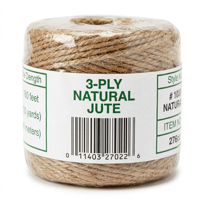 Ft. 3-Ply Twine Jute, Natural and Brown, 219 Ft by Vanessa Jane