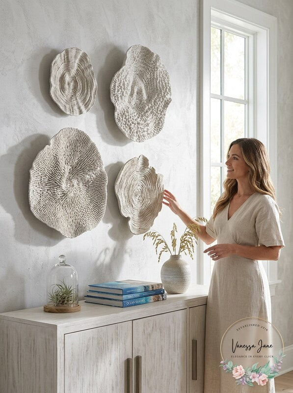 Uttermost Sea Coral Wall Art Set of 4 by Vanessa Jane