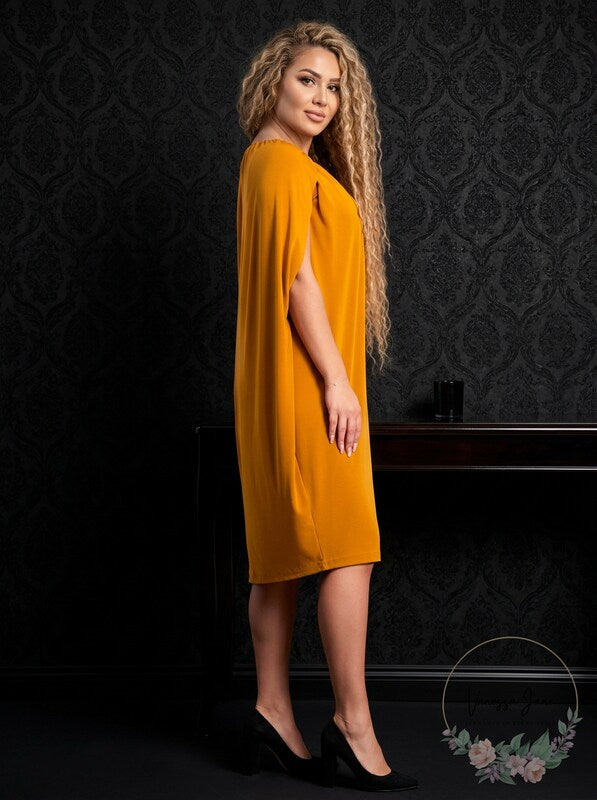 Alfani Scoop-Neck Cape Shift Dress, Size M by Vanessa Jane