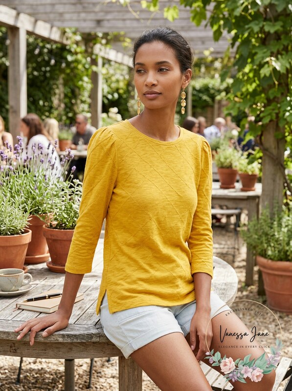 Inc Puff-Sleeve Top, Size Large by Vanessa Jane