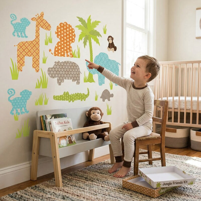 Wall Pops Jungle Friends Kit Wall Decals 41Pieces by Vanessa Jane