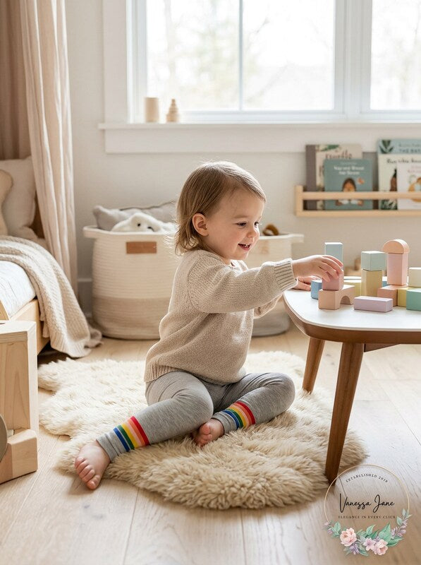 Ideology Toddler Girls Rainbow Stripe Leggings by Vanessa Jane