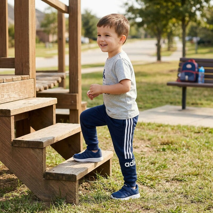 Adidas Little Boys Linear Jogger Pants - Navy, Size 4 by Vanessa Jane