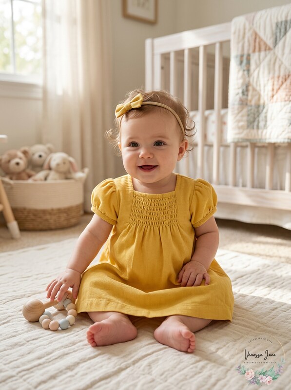 First Impressions Baby Girls Cotton Smocked t shirt, Size 6-9Months by Vanessa Jane