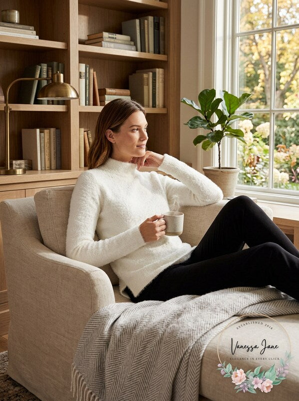 Alfani Mock-Neck Boucle Sweater, Size Large by Vanessa Jane