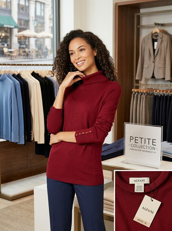 Alfani Petite Turtleneck Sweater, PL by Vanessa Jane