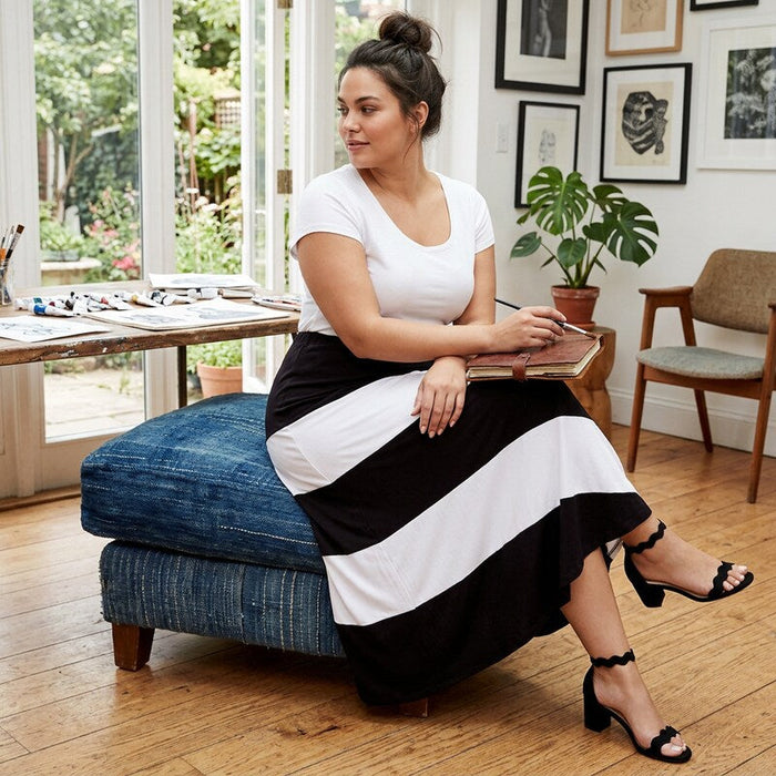 I.n.c. Plus Size Colorblocked Skirt,Size 1X by Vanessa Jane