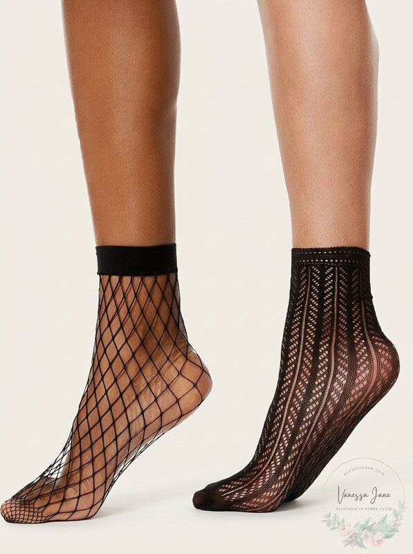 Lot of 2 I.N.C. Womens Assorted Ankle Socks by Vanessa Jane