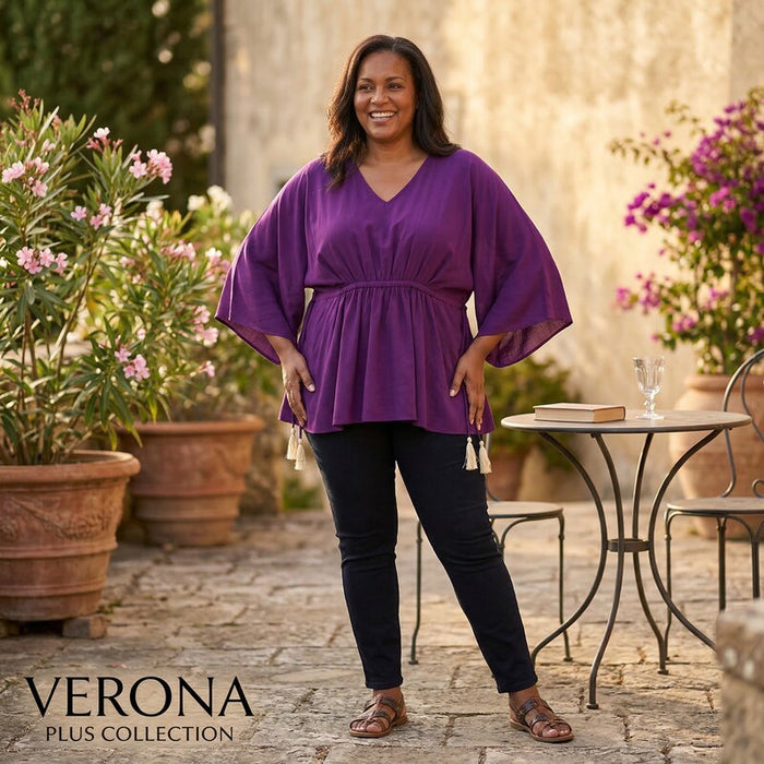 Verona Plus Collection Butterfly Tunic Top, Size 3XL by Vanessa Jane