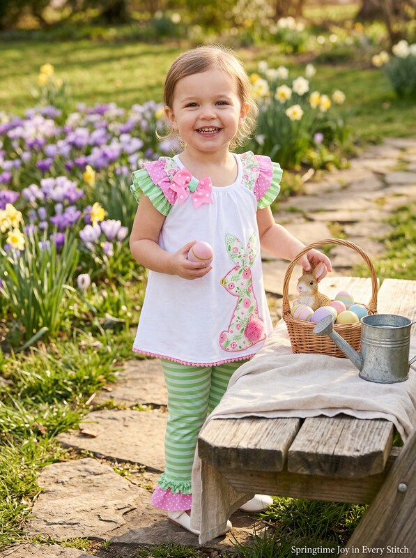 Rare Editions Toddler Girls 2-Pc. Ruffled Bunny Top and Leggings Set 2T/2 by Vanessa Jane