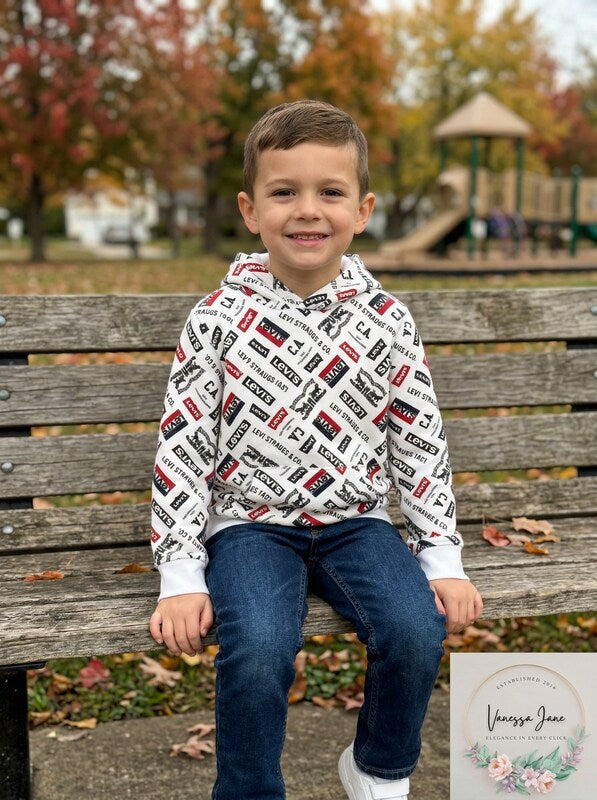 Levis Boys Fleece Logo Hoodie, Size 6 by Vanessa Jane