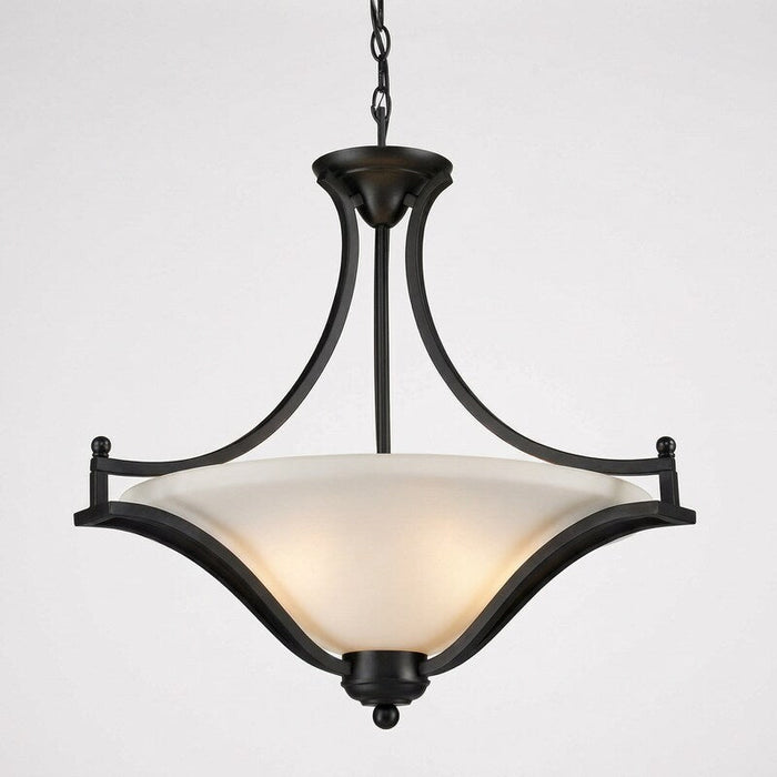 Z-Lite 703SFC-MB Lagoon Three Light Pendant, Steel Frame, Matte Black Finish by Vanessa Jane